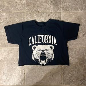 Brandy Melville Cute cropped California Bear t shirt